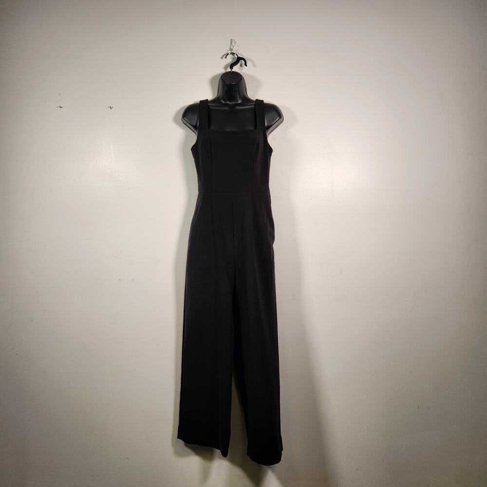 A NEW DAY Sleeveless Maxi Jumpsuit Womens XS Black Stretchy Straight Leg Ankle